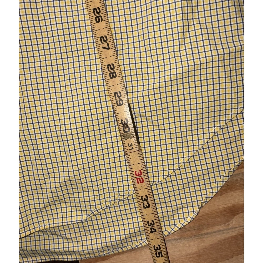 Polo Ralph Lauren Short Sleeve Blue‎ Yellow Plaid Button Down XLT Tall Classic - Picture 6 of 9